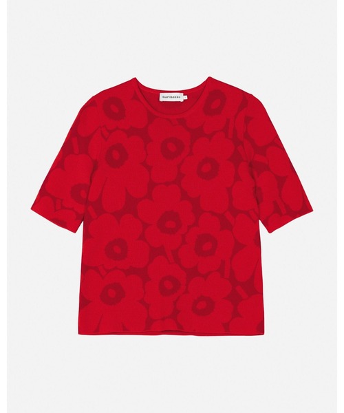 marimekko（マリメッコ）の「Rws Kehys Unikko / pullover（ニット/セーター・レディース・レッド・LARGE/MEDIUM/SMALL/X-SMALL）」の5枚目の写真