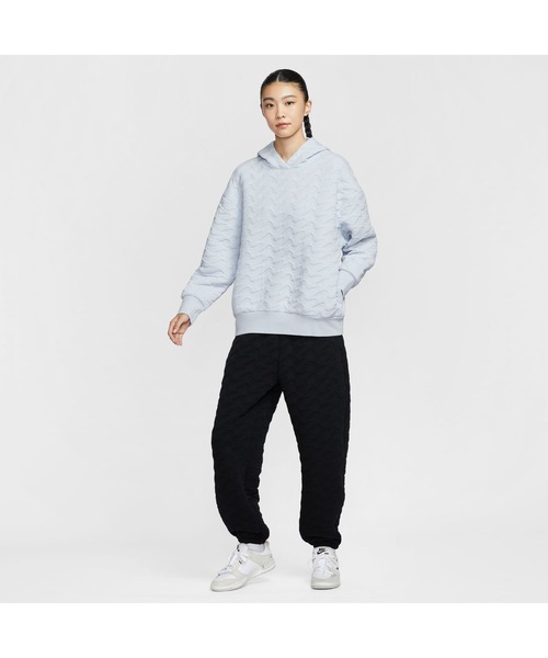 NIKE(ナイキ)の「ナイキ NIKE ナイキ NSW PHNX FLC LSE AOJ PO H(パーカー・レディース・グレー×ピンク/ブラック・S/M/L)」の4枚目の写真