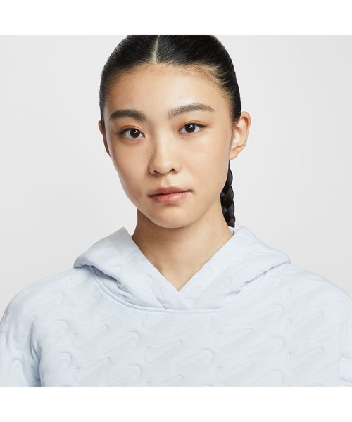NIKE(ナイキ)の「ナイキ NIKE ナイキ NSW PHNX FLC LSE AOJ PO H(パーカー・レディース・グレー×ピンク/ブラック・S/M/L)」の5枚目の写真