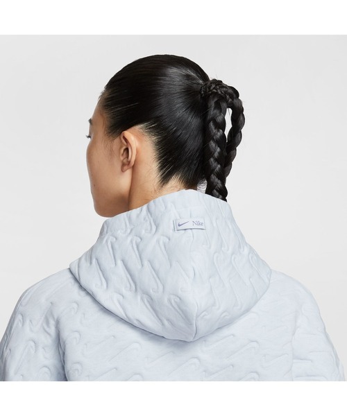 NIKE(ナイキ)の「ナイキ NIKE ナイキ NSW PHNX FLC LSE AOJ PO H(パーカー・レディース・グレー×ピンク/ブラック・S/M/L)」の8枚目の写真