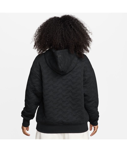 NIKE(ナイキ)の「ナイキ NIKE ナイキ NSW PHNX FLC LSE AOJ PO H(パーカー・レディース・グレー×ピンク/ブラック・S/M/L)」の9枚目の写真