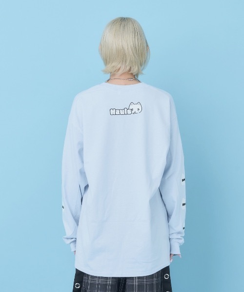 Hauls(ハウルズ)の「ドドーン!BIGロンTEE(Tシャツ/カットソー・レディース・ブラック/サックスブルー/ホワイト/ピンク・FREE)」の8枚目の写真