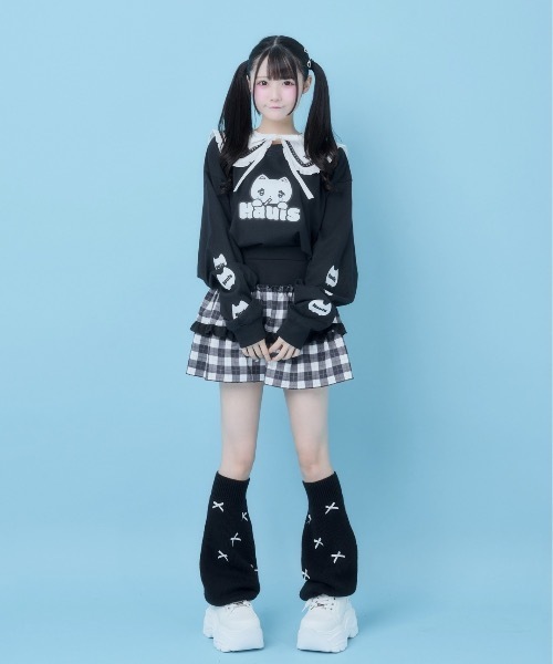 Hauls(ハウルズ)の「ドドーン!BIGロンTEE(Tシャツ/カットソー・レディース・ブラック/サックスブルー/ホワイト/ピンク・FREE)」の6枚目の写真