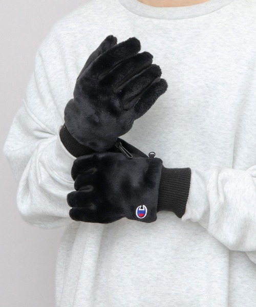 Champion(チャンピオン)の「5本指 シールボア グローブ 手袋 ダイレクトタッチ仕様(手袋・メンズ・チャコール/ブラック・FREE)」の3枚目の写真