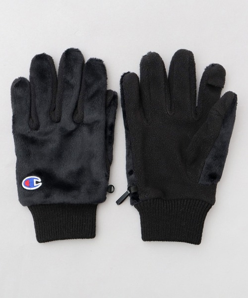 Champion(チャンピオン)の「5本指 シールボア グローブ 手袋 ダイレクトタッチ仕様(手袋・メンズ・チャコール/ブラック・FREE)」の4枚目の写真