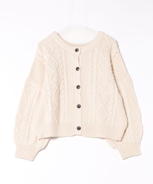 VIBGYOR（ヴィブジョー）の「【豊富なカラー展開】2WAY ショート丈クルーカーディガン(BL)（カーディガン/ボレロ・レディース・グレー/チャコールグレー/グリーン/レッド/ベージュ・FREE）」の3枚目の写真