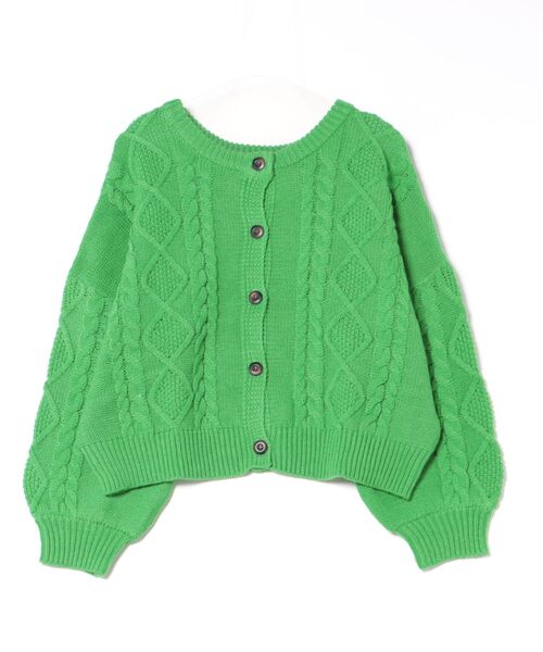 VIBGYOR（ヴィブジョー）の「【豊富なカラー展開】2WAY ショート丈クルーカーディガン(BL)（カーディガン/ボレロ・レディース・グレー/チャコールグレー/グリーン/レッド/ベージュ・FREE）」の4枚目の写真