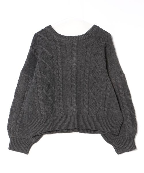 VIBGYOR（ヴィブジョー）の「【豊富なカラー展開】2WAY ショート丈クルーカーディガン(BL)（カーディガン/ボレロ・レディース・グレー/チャコールグレー/グリーン/レッド/ベージュ・FREE）」の6枚目の写真