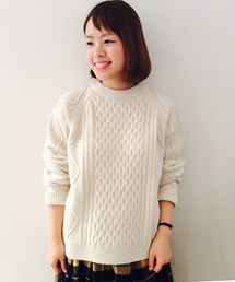 PUAL CE CIN | ９ＧケーブルクルーＮ　Ｐ／Ｏ(ニット/セーター)
