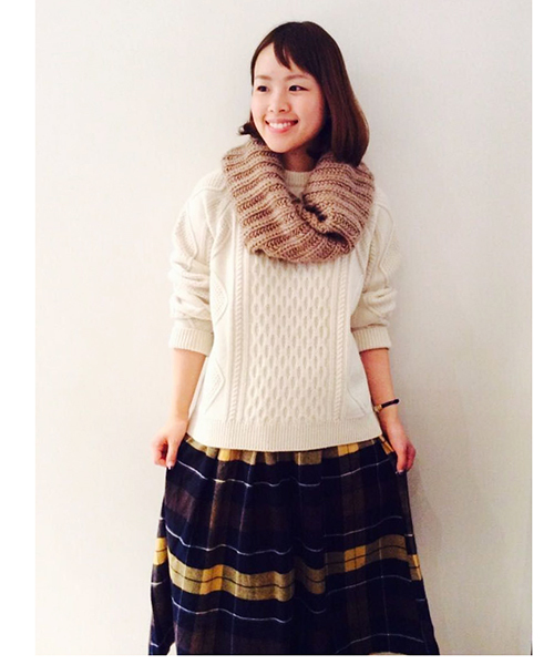 PUAL CE CIN（ピュアルセシン）の「９ＧケーブルクルーＮ　Ｐ／Ｏ（ニット/セーター・レディース・アイボリー/オートミール/グレー/ネイビー・FREE）」の20枚目の写真