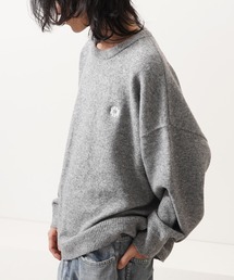【Laufer】クロップド ルーズ クルーニット / Cropped Loose Crew Neck Knit