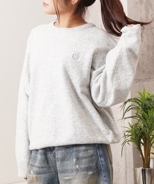 Laufer(ロイファー)の「【Laufer】クロップド ルーズ クルーニット / Cropped Loose Crew Neck Knit(ニット/セーター・メンズ・ブラック/アッシュ/グレー/ブルー・M/L)」の3枚目の写真