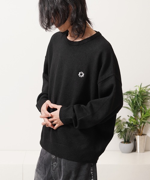 Laufer(ロイファー)の「【Laufer】クロップド ルーズ クルーニット / Cropped Loose Crew Neck Knit(ニット/セーター・メンズ・ブラック/アッシュ/グレー/ブルー・M/L)」の10枚目の写真