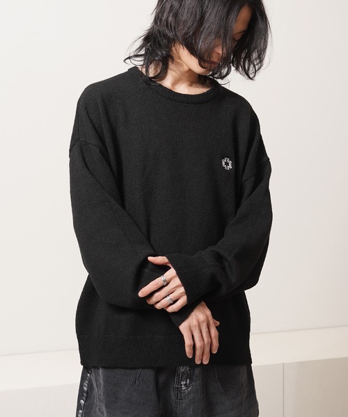 Laufer(ロイファー)の「【Laufer】クロップド ルーズ クルーニット / Cropped Loose Crew Neck Knit(ニット/セーター・メンズ・ブラック/アッシュ/グレー/ブルー・M/L)」の9枚目の写真