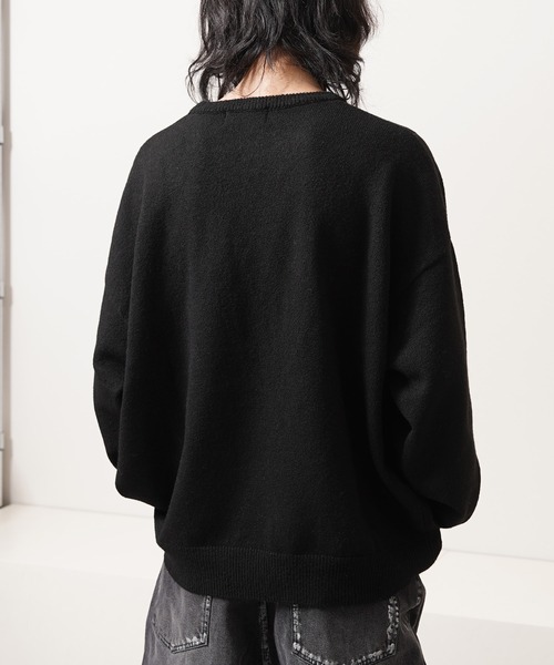 Laufer(ロイファー)の「【Laufer】クロップド ルーズ クルーニット / Cropped Loose Crew Neck Knit(ニット/セーター・メンズ・ブラック/アッシュ/グレー/ブルー・M/L)」の11枚目の写真