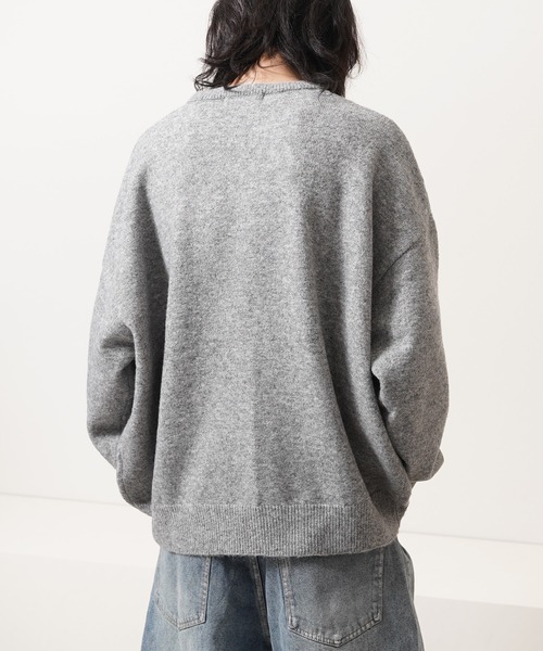 Laufer(ロイファー)の「【Laufer】クロップド ルーズ クルーニット / Cropped Loose Crew Neck Knit(ニット/セーター・メンズ・ブラック/アッシュ/グレー/ブルー・M/L)」の18枚目の写真