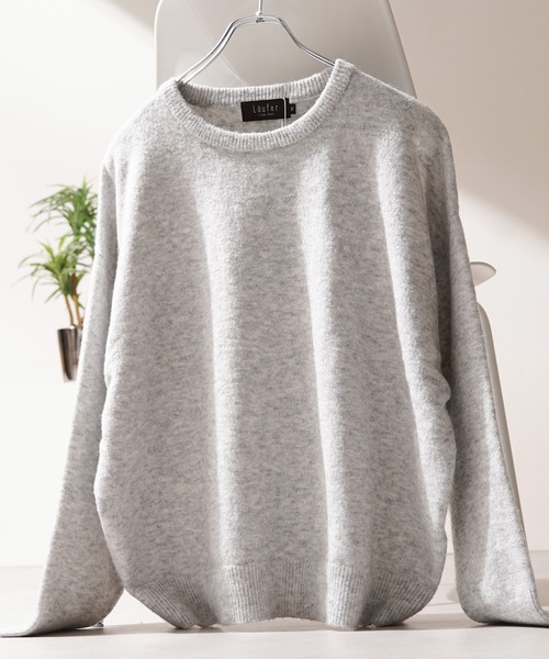 Laufer(ロイファー)の「【Laufer】クロップド ルーズ クルーニット / Cropped Loose Crew Neck Knit(ニット/セーター・メンズ・ブラック/アッシュ/グレー/ブルー・M/L)」の20枚目の写真