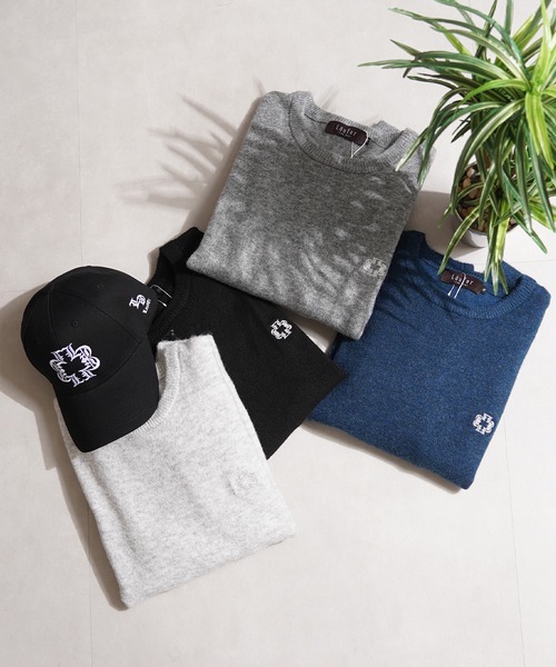 Laufer(ロイファー)の「【Laufer】クロップド ルーズ クルーニット / Cropped Loose Crew Neck Knit(ニット/セーター・メンズ・ブラック/アッシュ/グレー/ブルー・M/L)」の5枚目の写真