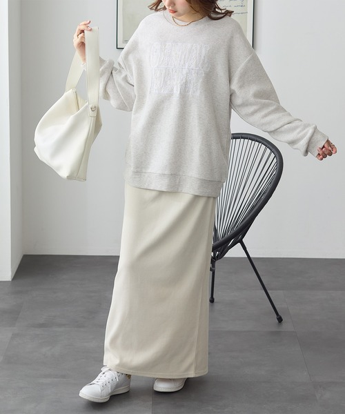 ReDial(リダイアル)の「レースロゴ刺繍スウェット(スウェット・レディース・ブラック/杢グレー/オートミール・M/L/LL/3L)」の20枚目の写真