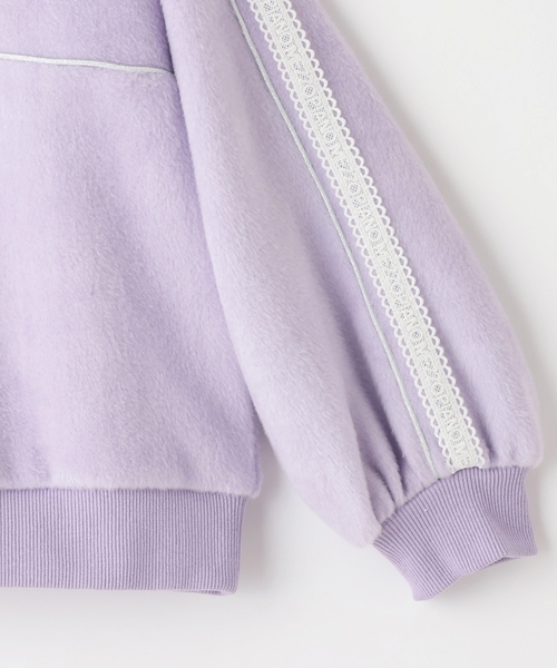 セール】ラメパイピング ハーフZIPプルオーバー（スウェット）｜mezzo