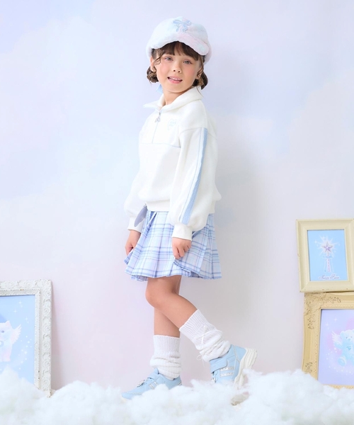 セール】ラメパイピング ハーフZIPプルオーバー（スウェット）｜mezzo