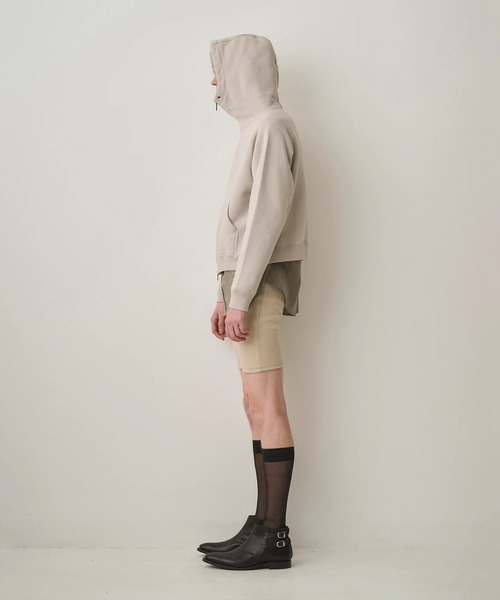 Juha(ユハ)の「【JUHA/ユハ】CROPPED BRUSHED HOODIE(パーカー・メンズ・ブラック/クリーム・3/4)」の9枚目の写真