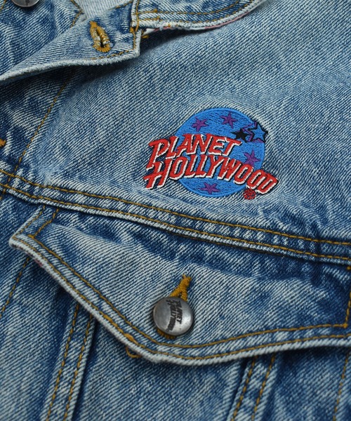 VINTAGE（ヴィンテージ）の「【USED】90’s PLANET HOLLYWOOD デニムジャケット（デニムジャケット・メンズ・ブルー・MEDIUM）」の4枚目の写真
