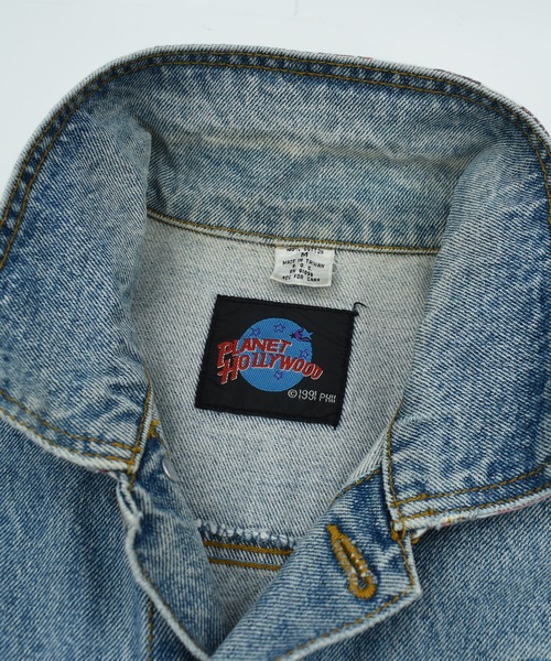 VINTAGE（ヴィンテージ）の「【USED】90’s PLANET HOLLYWOOD デニムジャケット（デニムジャケット・メンズ・ブルー・MEDIUM）」の3枚目の写真