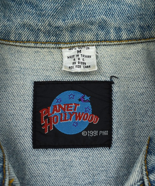 VINTAGE（ヴィンテージ）の「【USED】90’s PLANET HOLLYWOOD デニムジャケット（デニムジャケット・メンズ・ブルー・MEDIUM）」の2枚目の写真
