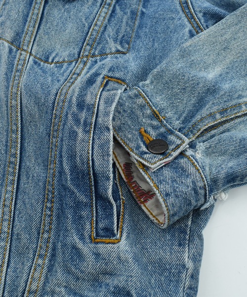 VINTAGE（ヴィンテージ）の「【USED】90’s PLANET HOLLYWOOD デニムジャケット（デニムジャケット・メンズ・ブルー・MEDIUM）」の6枚目の写真
