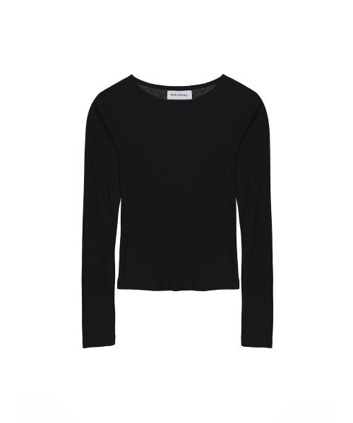 NICK&NICOLE（ニックアンドニコール）の「[ESSENTIAL] WOOL TENCEL TEE_BLACK（Tシャツ/カットソー・レディース・その他・MEDIUM/LARGE）」の5枚目の写真