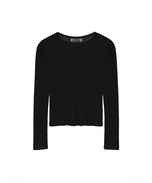 NICK&NICOLE（ニックアンドニコール）の「[ESSENTIAL] WOOL TENCEL TEE_BLACK（Tシャツ/カットソー・レディース・その他・MEDIUM/LARGE）」の6枚目の写真