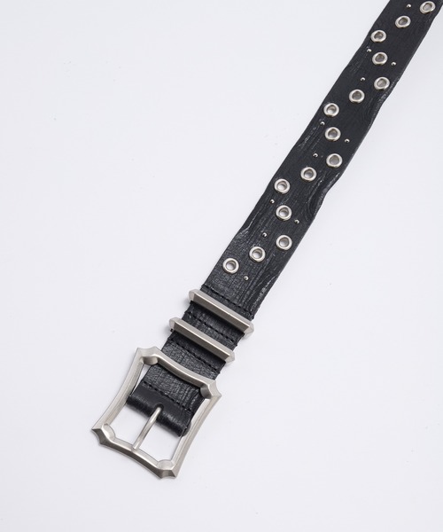 GRANCY スタッズデザインレザーベルト GRANCY】スタッズデザインレザーベルト / Studded Leather Belt