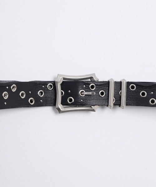 GRANCY】スタッズデザインレザーベルト / Studded Leather Belt