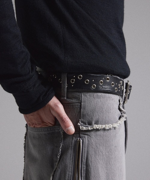 GRANCY（グランシー）の「【GRANCY】スタッズデザインレザーベルト