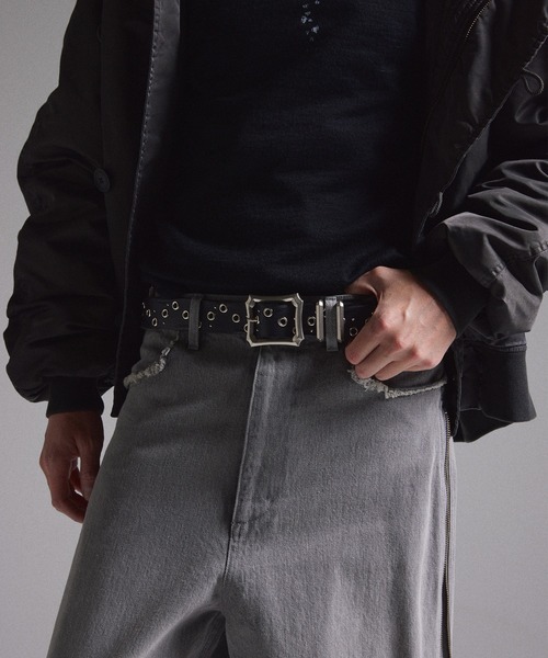 GRANCY(グランシー)の「【GRANCY】スタッズデザインレザーベルト / Studded Leather Belt(ベルト・メンズ・ブラック・FREE)」の17枚目の写真