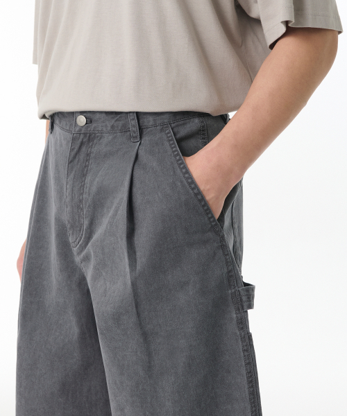 MUSINSA STANDARD（ムシンサスタンダード）の「ピグメントカーペンターバermudaパンツ[チャコールグレー]（その他パンツ・メンズ・その他・33/28/29/36/34/32/30/31/26/27/38/40/42）」の7枚目の写真