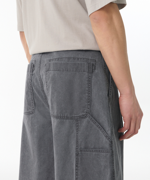 MUSINSA STANDARD（ムシンサスタンダード）の「ピグメントカーペンターバermudaパンツ[チャコールグレー]（その他パンツ・メンズ・その他・33/28/29/36/34/32/30/31/26/27/38/40/42）」の8枚目の写真