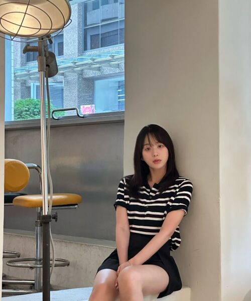 THE GREEN LAB（ザグリーンラボ）の「ストライプポロネック半袖ニット[アイボリー]（ニット/セーター・レディース・その他・FREE）」の10枚目の写真