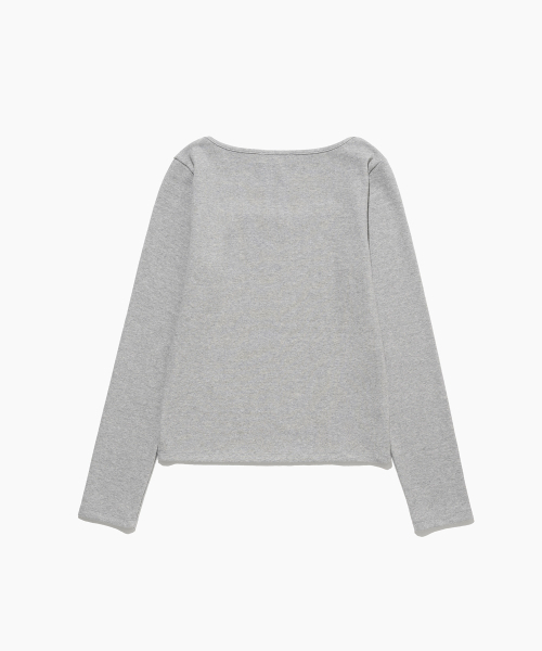 TTUDEMENT(トュードメント)の「SQUARE LONG SLEEVE TOP GREY(Tシャツ/カットソー・レディース・その他・FREE)」の5枚目の写真