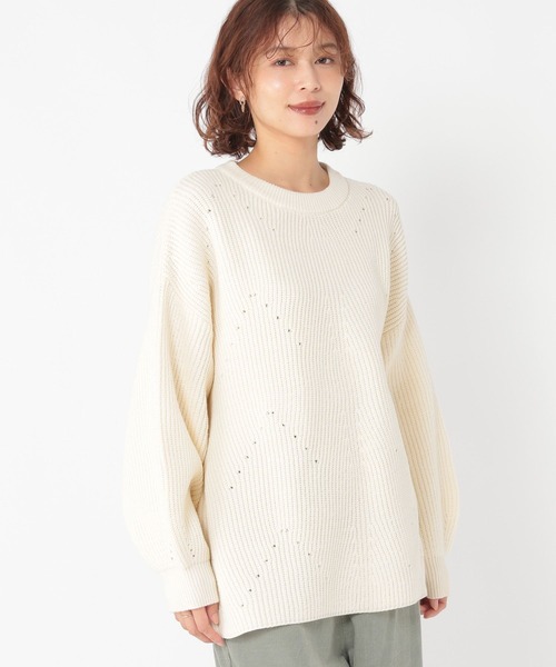 studio CLIP（スタディオクリップ）の「7ゲージふわかる畦編みニット