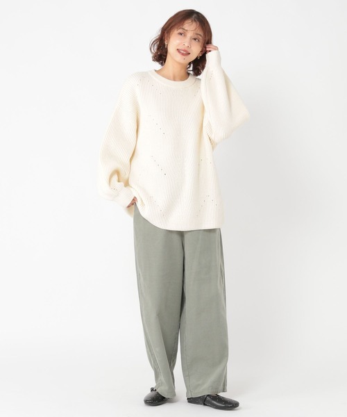 セール】7ゲージふわかる畦編みニット（ニット/セーター）｜studio
