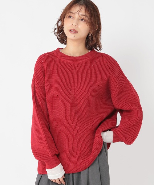 セール】7ゲージふわかる畦編みニット（ニット/セーター）｜studio