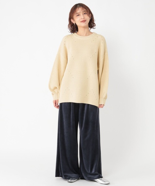 セール】7ゲージふわかる畦編みニット（ニット/セーター）｜studio