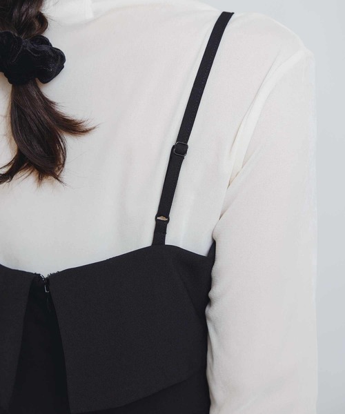 PICCIN PERLA(ピッチンペルラ)の「リボンサロペット(サロペット/オーバーオール・レディース・ブラック・M)」の9枚目の写真