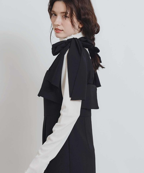 PICCIN PERLA(ピッチンペルラ)の「リボンサロペット(サロペット/オーバーオール・レディース・ブラック・M)」の14枚目の写真