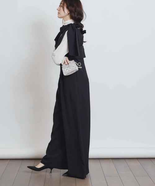 PICCIN PERLA(ピッチンペルラ)の「リボンサロペット(サロペット/オーバーオール・レディース・ブラック・M)」の17枚目の写真