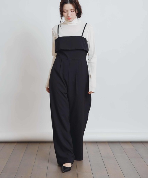 PICCIN PERLA(ピッチンペルラ)の「リボンサロペット(サロペット/オーバーオール・レディース・ブラック・M)」の21枚目の写真