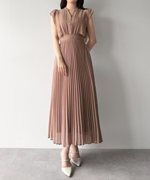 mipiarl（ミピアール）の「ラッフルピンタックプリーツワンピース（ワンピース）」