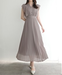 mipiarl（ミピアール）の「ラッフルピンタックプリーツワンピース（ワンピース）」